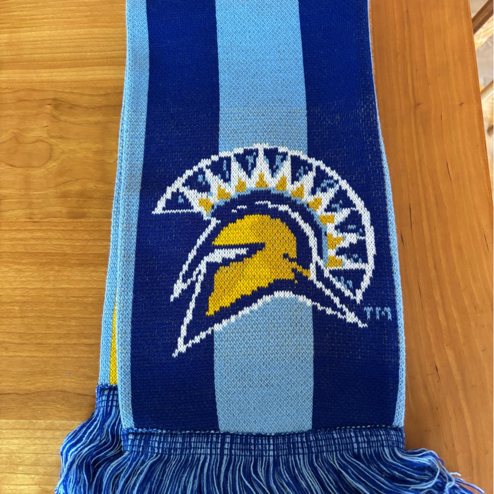 Spartan Logo Scarf in Blue and Yellow